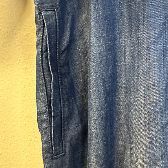 Foxcroft Nikki Chambray Above-the-Knee Dress | Easy Care | Size 14 - Picture 5 of 8